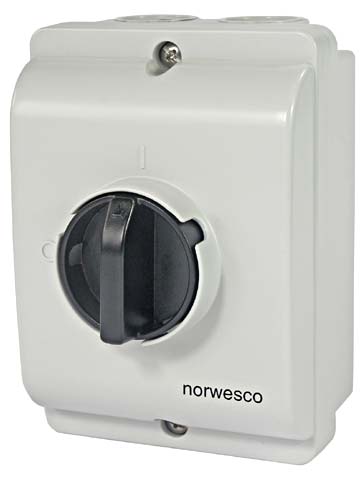 ESWPX 416 skilleafbryder 4p 16A/415V M20 grå IP65