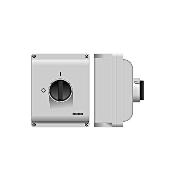 SA663H 6-polet arbejdsafbryder + hc 63A/500V M40 grå IP65
