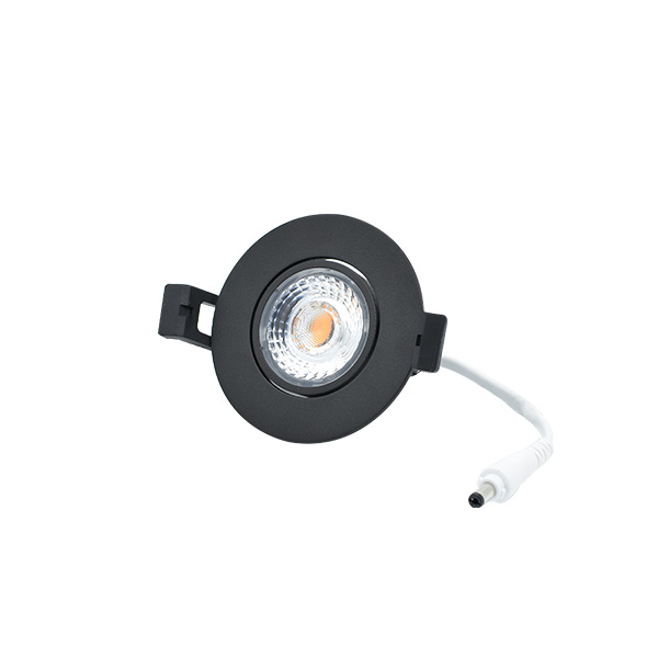 Camini led spotlight 8W Ø82mm 2,700K black tiltable dimmable incl. driver