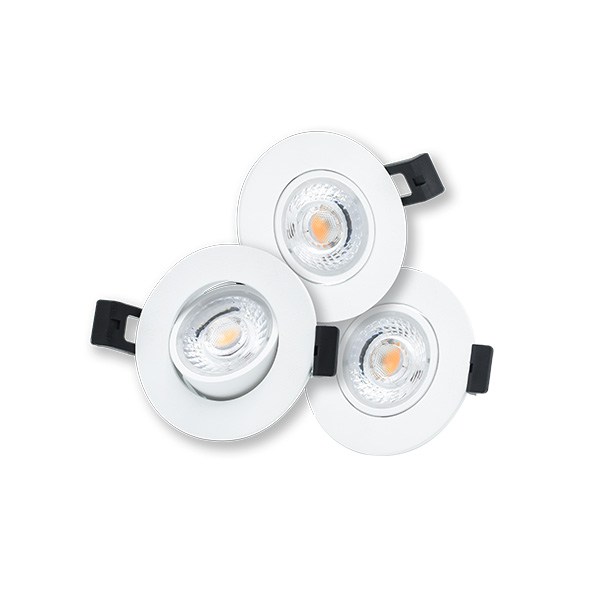 Camini led-spot 3x8W Ø82mm 2,700K hvid vipbar dæmpbar inkl. driver