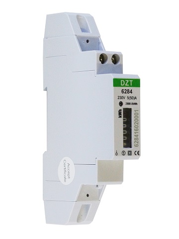 DZT6284 5(50)Amp MID 230V 50hz 2000imp/kWh 1TE mekanisk 5+1