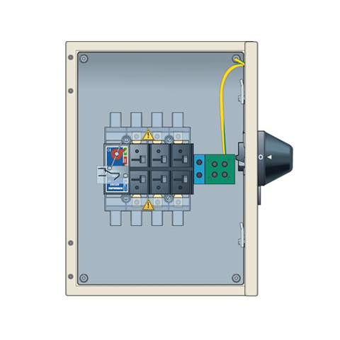 SAM 3100H vedligeholdelseskontakt 3p+N+PE 100A/415V EMC 45kW grå IP65 - Billede 2