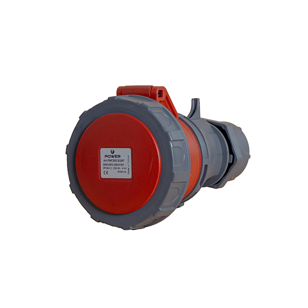 CEE mating plug 5-pole 32A IP67 red