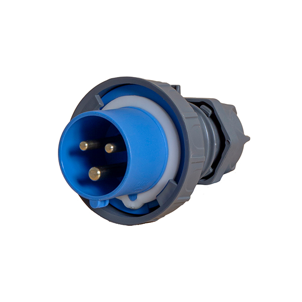 CEE plug 3-pole 16A IP67 blue
