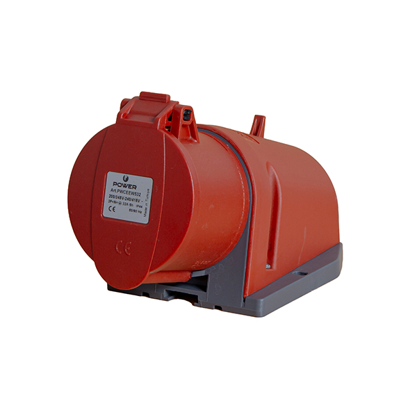 CEE surface-mounted socket outlet 5-pole 32A IP44 red