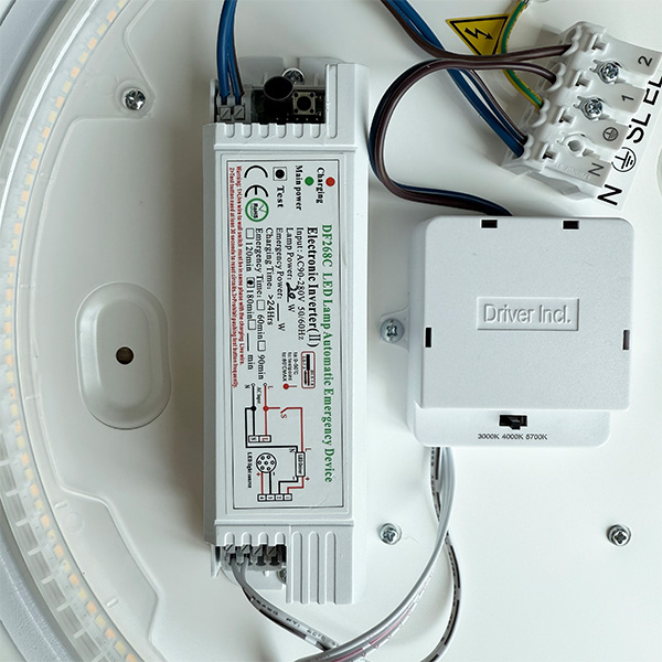 Deckenleuchte led 18W Ø360mm 3.000/4.000/5.700K IP64 mit Notbeleuchtung – Bild 3