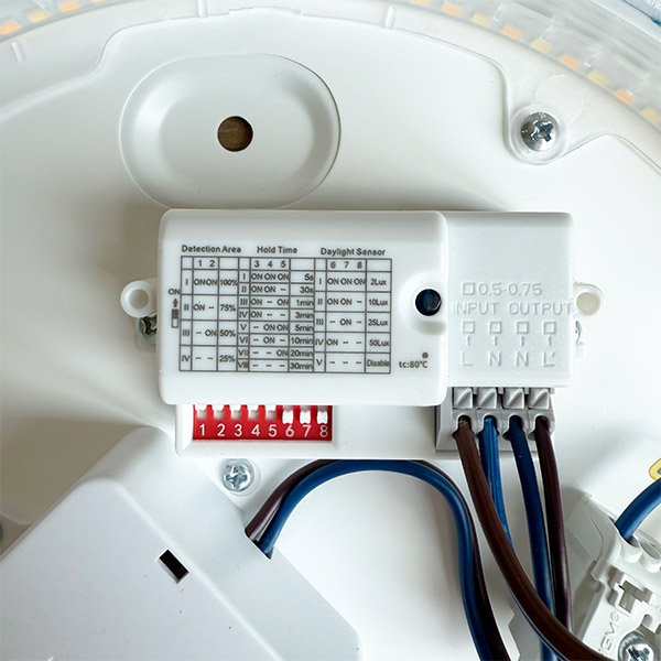 Loftslampe led 12W Ø280mm 3,000/4,000/5,700K IP64 med sensor - Billede 3