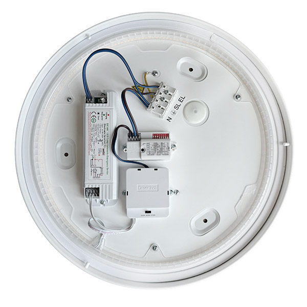 Loftslampe led 18W Ø360mm 3.000/4.000/5.700K IP64 med sensor og nødstop - Billede 2
