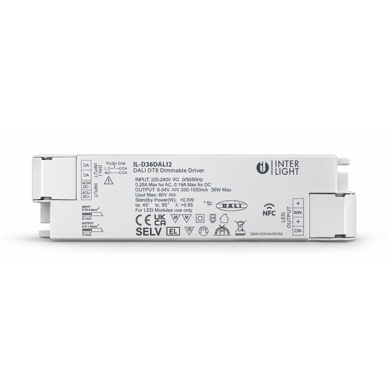 Driver DT8 DALI2 NFC 350 t/m 1.050mA/36W