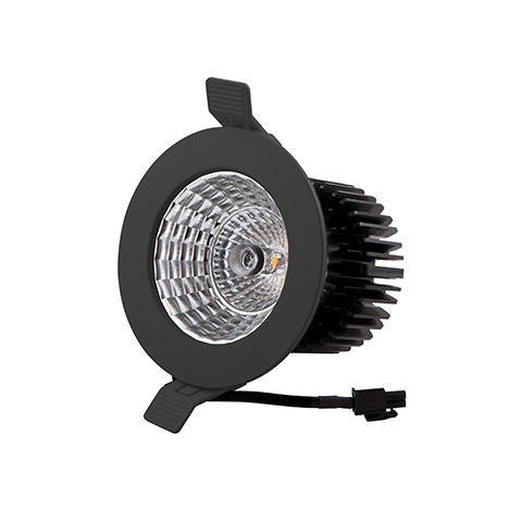 Camita led downlight 10W Ø116mm 3,000K sort ex. driver