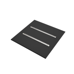 Orion-panel 28W (595x595x30mm) 3.000K UGR<19 sort ex. driver bulk