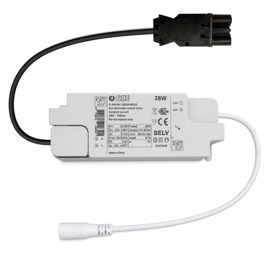 Driver led 28W 700mA/230V ikke-dæmpbar + 3-polet til GST18i3