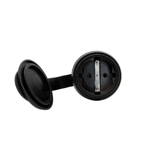 Power Solid 16A TPE stikkontakt IP44 sort - Billede 4