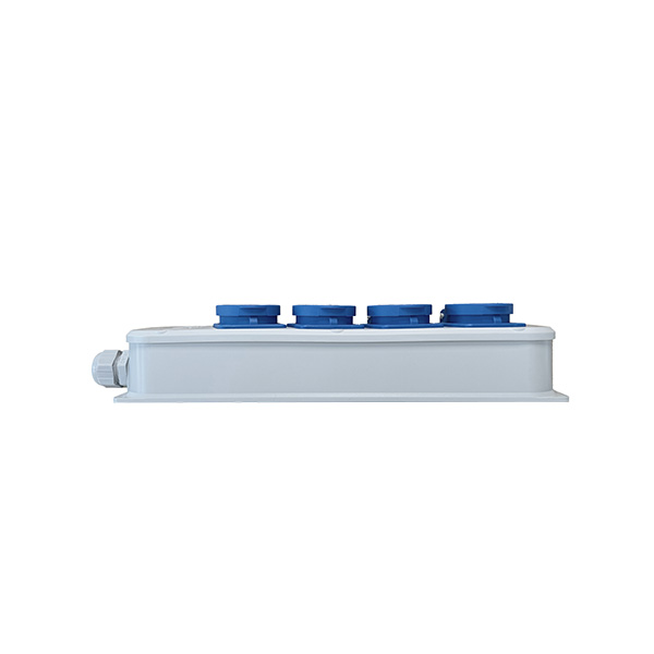 Socket mountable 16A with cable gland 4-gang IP54 gray/blue - Image 3