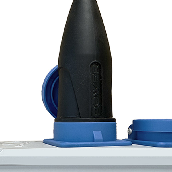 Socket mountable 16A with cable gland 4-gang IP54 gray/blue - Image 4