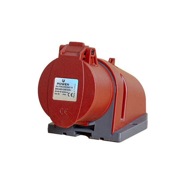 CEE quick connect surface-mounted socket outlet 5-pole 16A IP44 red