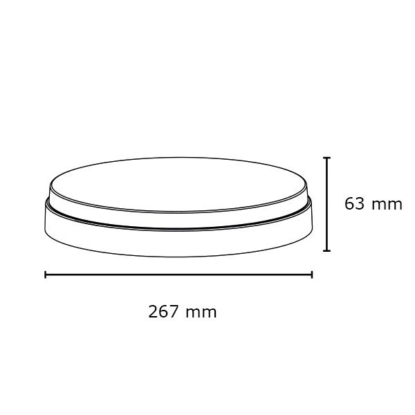 Edge Plus led ceiling light 5/8/10W Ø267mm 3,000/3,500/4,000K black with sensor - Image 2