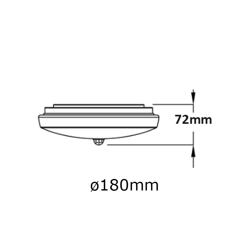 LED ceiling light 8W Ø180mm 3,000/4,000/5,700K IP44 with PIR sensor - Image 4