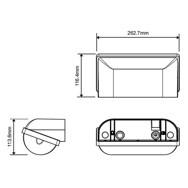 Next Entry led 5,5/7/8,5/10W 3.000/3.500/4.000K 270x140x118mm wit met sensor - Afbeelding 5