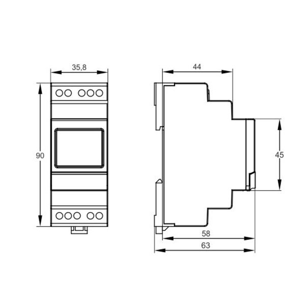 Terminal Di1 J300 16A 230V 50/60Hz 36mm IP20 - Afbeelding 2